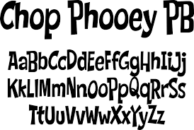 Пример шрифта Chop Phooey PB